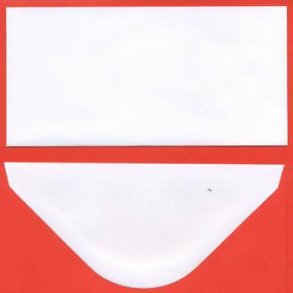 Kuvert - Mini Slimcard - 8,2 x 16,5 cm - Hvide 25 stk