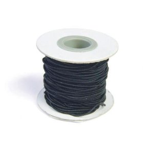 Elastiksnor - 1.2 mm x 25 m - Sort - 771022