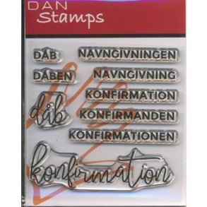 Dan Stamps - stempel - Konfirmation og D�b - 7804