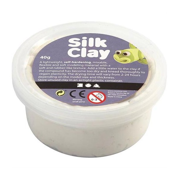 Silk Clay - Hvid, 40 g - 79101