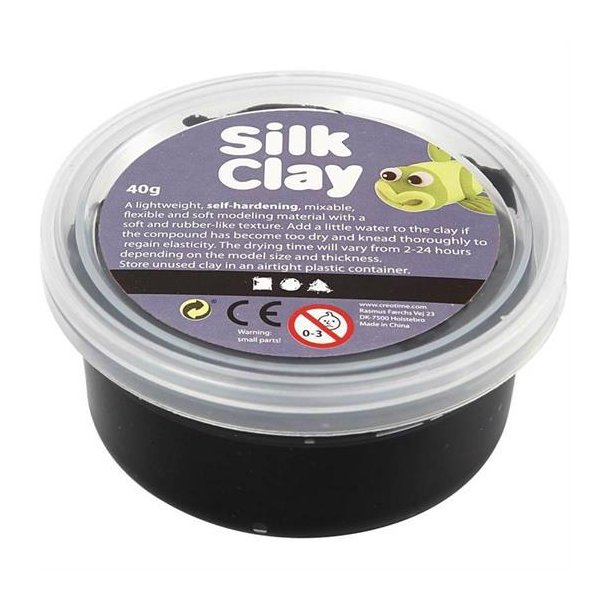 Silk Clay - Sort, 40 g - 79102