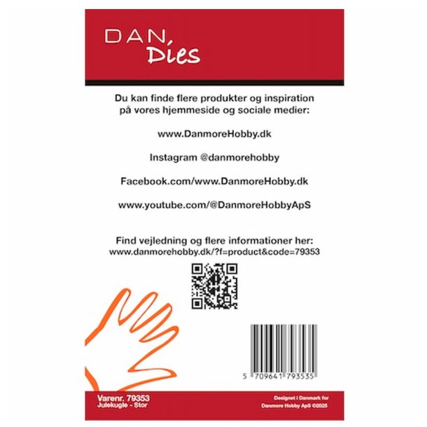 Dan Dies - Die - Julekugle - Stor