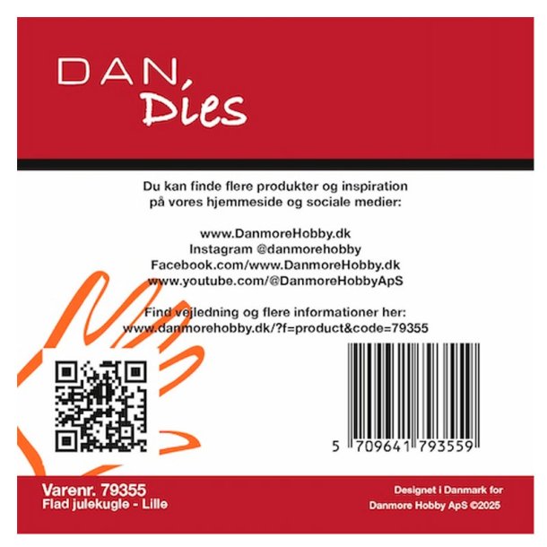 Dan Dies - Die - Flad julekugle - Lille