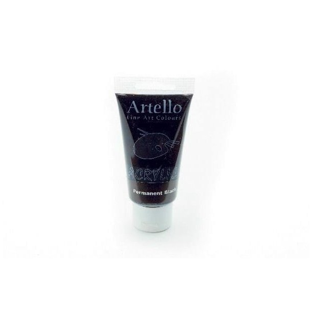 Artello Akrylmaling - 75 ml - Permanent Black - 800363