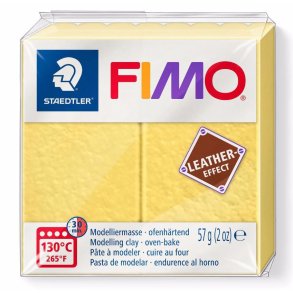 Fimo - Leather Effect - Modellermasse - 109 Saffron Yellow / Gul