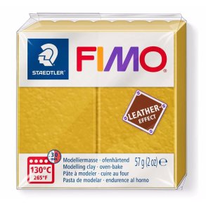 Fimo - leather Effect - Modellermasse - 179 Ochre / Okker