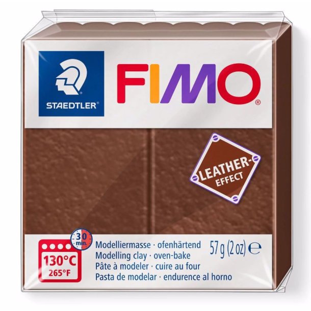 Fimo - Leather Effect - Modellermasse - 779 Nut / Brun