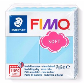 Fimo - Soft - Modellermasse - 305 Aqua - Lysebl