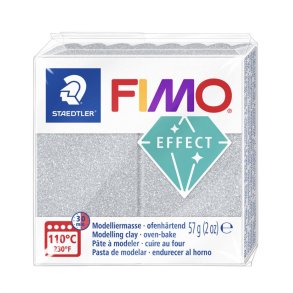 Fimo - Effect - Modellermasse - Glitter Slv - 57g