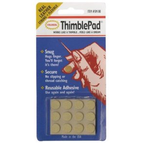 SM100 Colonial ThimblePad - Selvkl�bende Fingerb�l, L�der