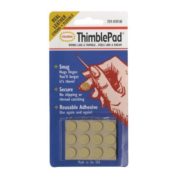 SM100 Colonial ThimblePad - Selvklbende Fingerbl, Lder