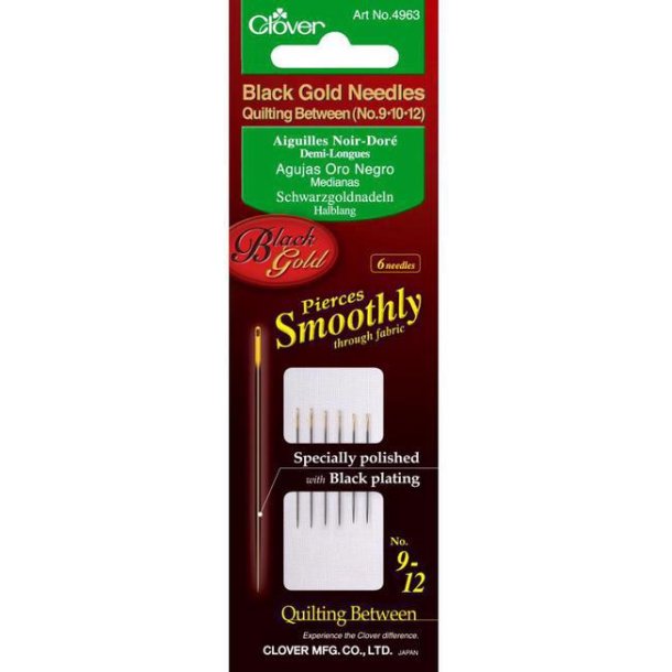 Clover Black Gold Needles - Quiltenle