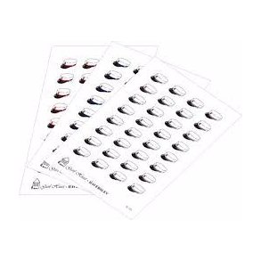 Skabelon med studenterhuer - lille - hvid