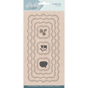 Card Deco Essentials - Die - Slimline Flags / Flag - CDECD0106