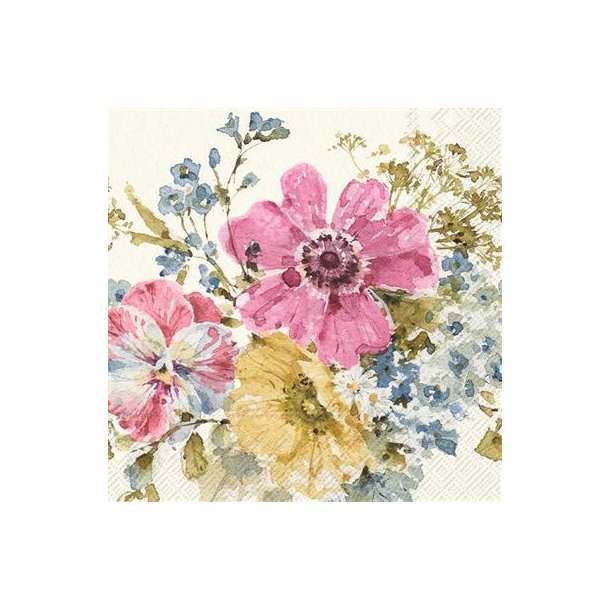 IHR - Frokostservietter - Garden Flower Bunch Cream