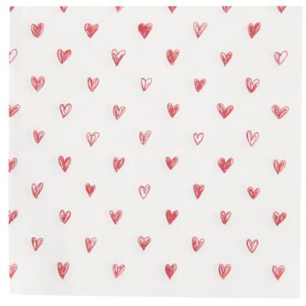 Ib Laursen - Frokostservietter - Hjerter