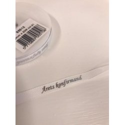 Bnd med tekst - rets konfirmand - Hvid