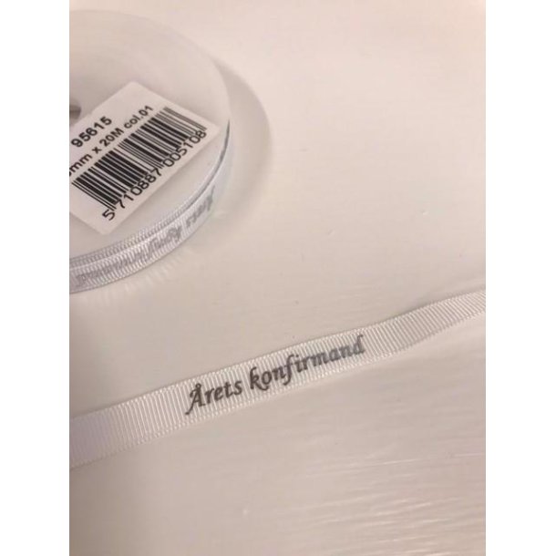 Bnd med tryk - rets konfirmand - Gl Rosa