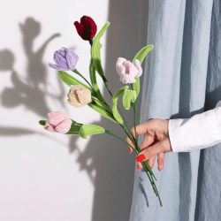 Mini DIY Kit - Chenilleblomster - Tulipaner