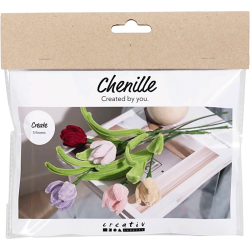 Mini DIY Kit - Chenilleblomster - Tulipaner