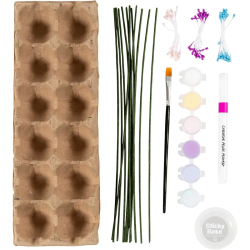 DIY Kit - ggebakke blomster - Pastelfarver