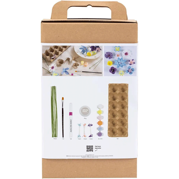 DIY Kit - ggebakke blomster - Pastelfarver