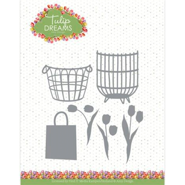 Amy Design - Die - Tulip Basket / Tulipaner og kurv
