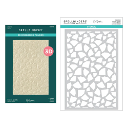 Spellbinder - 3D Embossing folder og Stencil - Born to Sparkle
