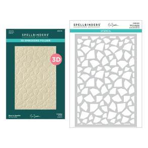 Spellbinder - 3D Embossing folder og Stencil - Born to Sparkle