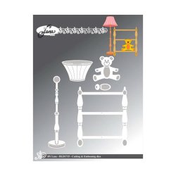 By Lene - Die - Reol Med Bamse Og Lampe 