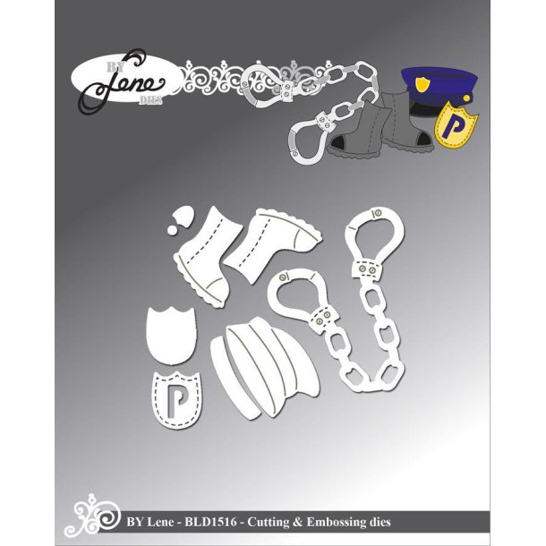 By Lene - Die - Accessories for BLD1465 #2 / Politi Tilbehr til Dukker