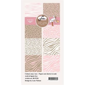 By Lene - Blok Slim Card - Wild Baby - Lyserd