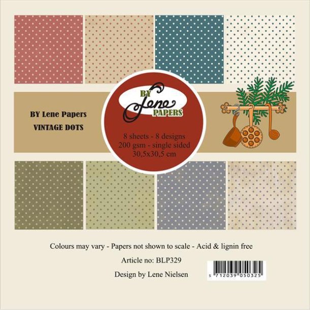 By Lene - Blok 12'' -  Vintage Dots / Prikker