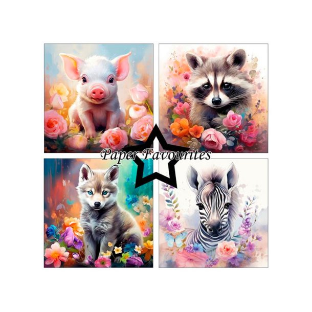 Paper Favourites - Blok 6" - Baby Animals / Dyreunger