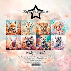 Paper Favourites - Blok 12" - Baby Animals / Dyreunger