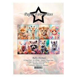 Paper Favourites - Blok A5 - Baby Animals / Dyreunger