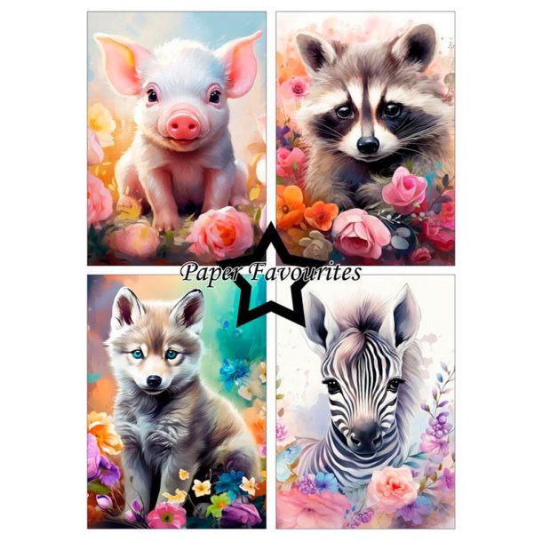 Paper Favourites - Blok A5 - Baby Animals / Dyreunger