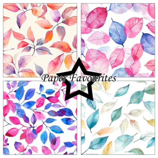 Paper Favourites - Blok 6" - Iridescent Leaf Texture
