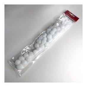 Pomponer - 20mm - Hvid - 55 Stk. - 12016