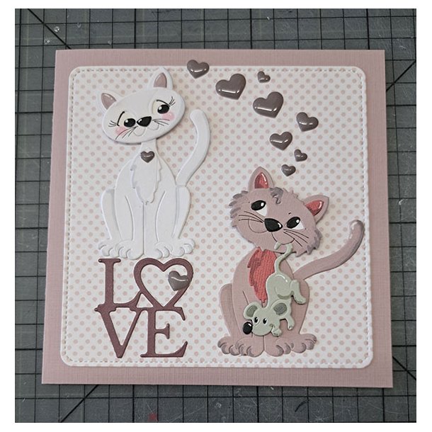 By Lene - Enamel Dots - Hjerter - Gr - Brun