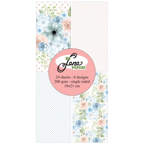 By Lene - Blok Slim Card - Romantic Blues / Bl romantik