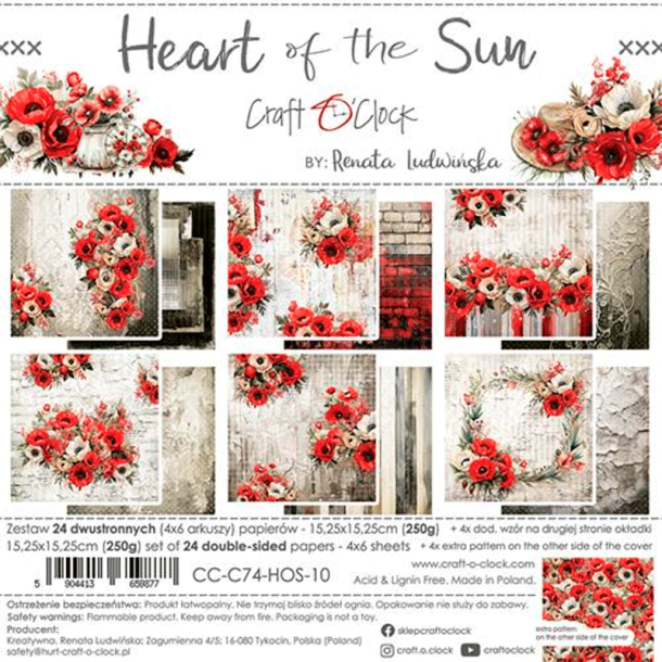 Craft O' Clock - Blok 6" - Hearts of the Sun