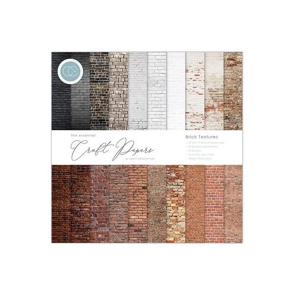 Craft Consortium - Blok 12" -  Brick Textures - Mursten