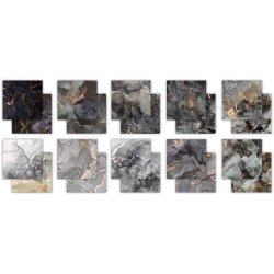 Craft Consortium - Blok 6" - Ink Drops - Monochrome