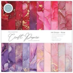 Craft Consortium - Blok 12" - Ink Drops - Rose