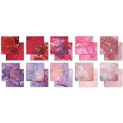 Craft Consortium - Blok 12" - Ink Drops - Rose