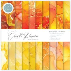 Craft Consortium - Blok 6" - Ink Drops - Sunset