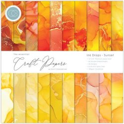 Craft Consortium - Blok 12" - Ink Drops - Sunset