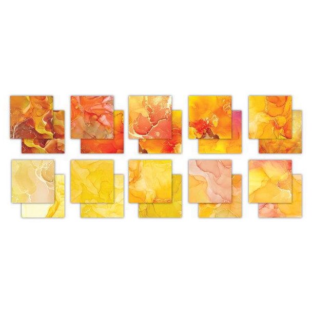 Craft Consortium - Blok 12" - Ink Drops - Sunset