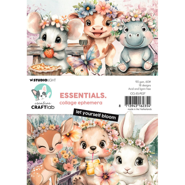 Studio Light - Toppers - Let Yourself Bloom Essentials - Collage Ephemera